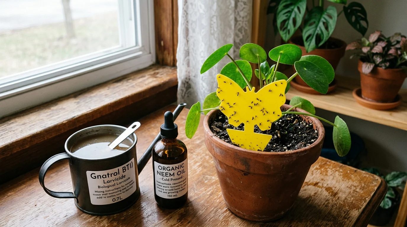Eradicating pests when do indoor plants attract bugs using yellow sticky traps and BTI soil drench